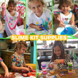 126 Pcs DIY Slime Making Kit for Girls Boys - Birthday Idea for Kids Age 5+. Ultimate Slime Supplies Include 28 Crystal Slime, 2 Glow in The Dark Powder, 48 Bottle Glitter Jar etc. BYONEBYE