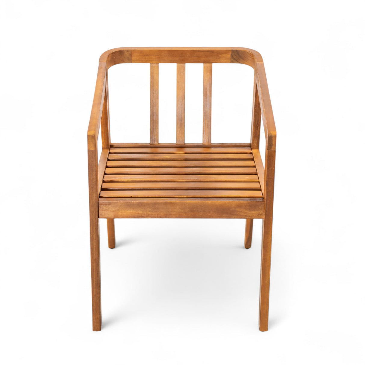 Christopher Knight Home Lucid Set of 2 Outdoor Dining Chair, Acacia Wood Frame Dining Chairs, Accent Chair Set with Comfortable Cushions, Patio Armchair for Backyard Poolside Garden, Natural + Beige Christopher Knight Home