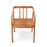 Christopher Knight Home Lucid Set of 2 Outdoor Dining Chair, Acacia Wood Frame Dining Chairs, Accent Chair Set with Comfortable Cushions, Patio Armchair for Backyard Poolside Garden, Natural + Beige Christopher Knight Home