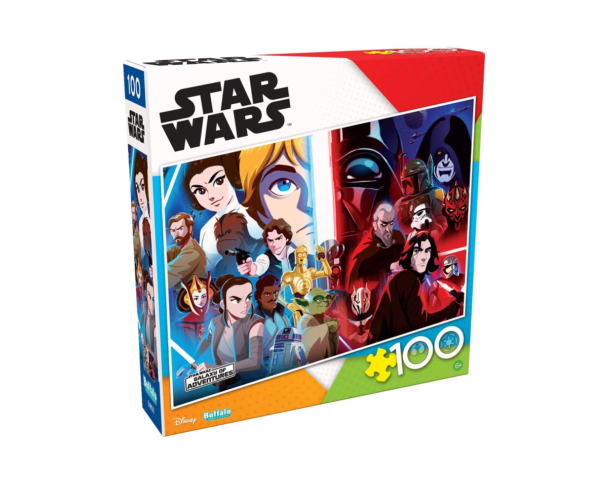 Buffalo Games - Star Wars - Light Versus Dark - 100 Piece Jigsaw Puzzle for Families -Challenging Puzzle Perfect for Game Nights - Finished Size is 15.00 x 11.00 Buffalo Games