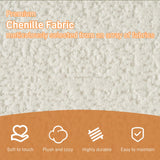 ONEMMLION Curved Sofa Sectional Couch for Living Room, 114" Modern Oversized Boneless Cloud Couch, Comfy Luxury Plush Chenille 4 Seater Memory Foam Sofa Deep Seat Couches, Cream White ONEMMLION