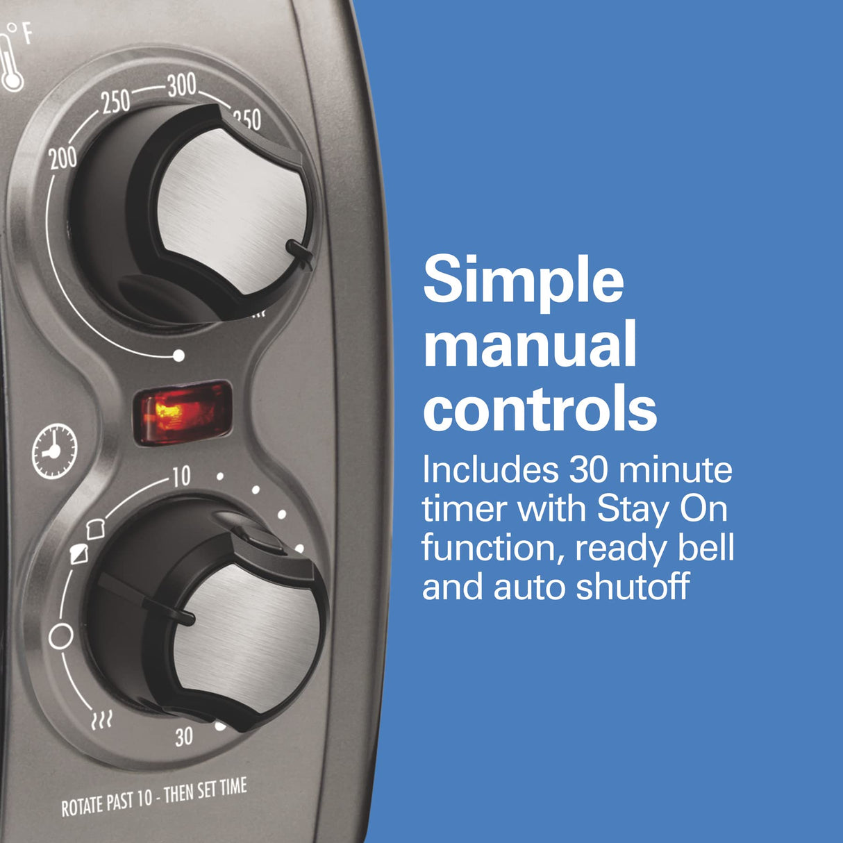 Hamilton Beach Easy Reach 4-Slice Countertop Toaster Oven With Roll-Top Door, 1200 Watts, Fits 9” Pizza, 3 Cooking Functions for Bake, Broil and Toast, Silver (31344DA) Hamilton Beach