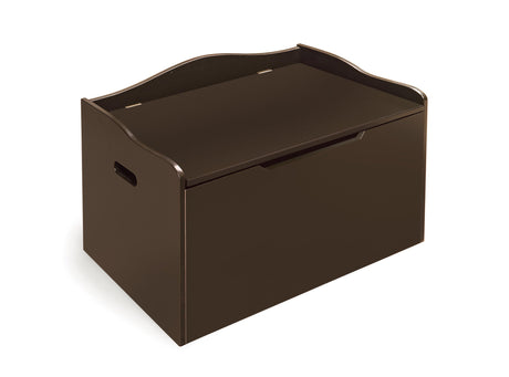 Badger Basket Kid's Wooden Toy Box and Storage Bench Seat with Safety Hinge - Espresso Badger Basket