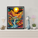 EIBEILI Diamond Art Kits for Adults,Mountains Diamond Painting Kits for Beginner Round 5D Full Drill Diamond Dots Crafts for Home Wall Decor Gifts 12x16 Inch EIBEILI