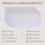 10Pack Large Acoustic Panels, 48x24x0.4 inch Sound Proof Panels for Walls, Self-Adhesive Sound Dampening Wall Panels, Noise Absorbing Decorative Wall Panels, Wall Noise Blocker for Home Studio (Grey) Lakexus