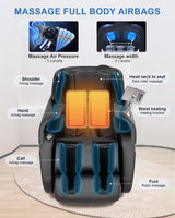 RELX 2025 Massage Chair Full Body, Zero Gravity Airbag Shiatsu Massage Chair with SL-Track, Heating, AI Control, Body Scan, 13 Modes, Foot Rollers, and Deep Yoga Stretch (Black) RELX