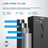 Maemttes 72" Metal Storage Cabinet with Doors and Shelves, Tall Garage Cabinets Lockable File Cabinet, Heavy-Duty Locker Cabinet Tool Cabinets for Garage, Office, Home, Kitchen (Black) Maemttes