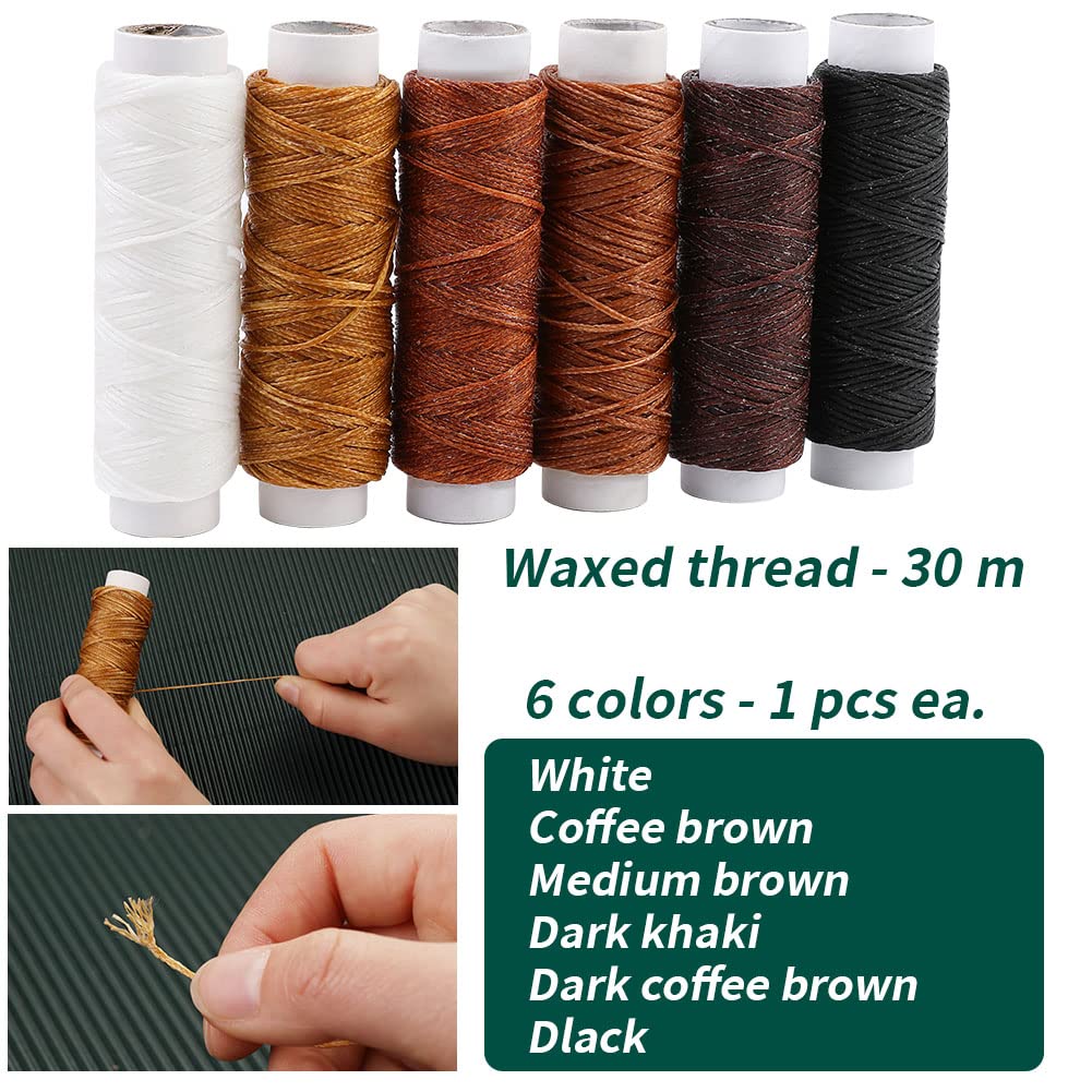 WONVOC Book Binding Kit, Book Making Kit, Bone Folder Tool for Paper Crafting, Awl Tool Bookbinding,Waxed Thread, Bookbinding Needles for DIY Bookbinding Crafts WONVOC