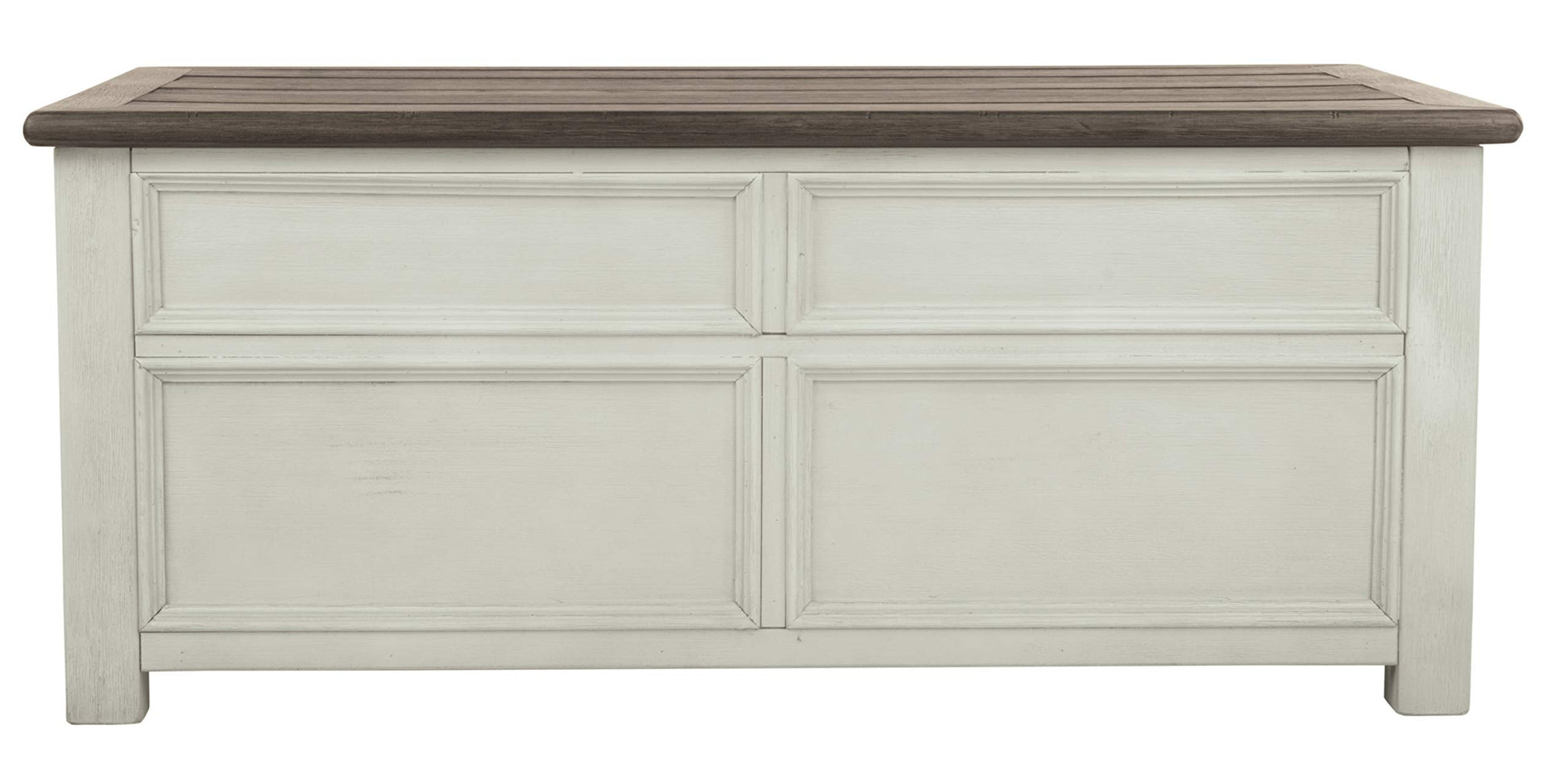 Signature Design by Ashley Bolanburg Farmhouse Lift Top Coffee Table with Drawers, Antique Cream & Brown - WoodArtSupply