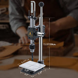 CXRCY Leather Hole Puncher & Press Machine, Manual Hole Punch Set for Leatherworking DIY Craft Leather Hole Punching,Setting Rivets,Button Snaps with 13pcs Punches, PP & Aluminum Plate CXRCY