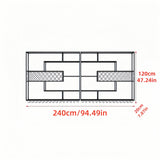 HFTUW 94 Inch Iron Wall Mounted Wine Rack & Bar Shelf for Liquor Bottles, Industrial Wall Bar Shelf with LED Lights, Large Capacity Metal Hanging Goblet Rack for Kitchen, Dining Room, Black HFTUW