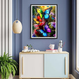 JAKI Butterfly Diamond Painting Kits for Adults Beginners-Butterfly Diamond Art Kit for Adults,5D DIY Gem Art Kits for Gift Home Wall Decor(12x16inch) JAKI