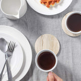 LIFVER Coasters Set of 6, Coasters for Drinks Absorbent Stone with Holder, Black Marble Style Ceramic Drink Coaster for Tabletop Protection, Coffee Table Decor Ideal for Home Decor House Warming Gifts LIFVER