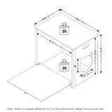 Furinno Peli Small Cat Litter Box Enclosure with Single Door, White Wash, Farmhouse-24 Inch Furinno