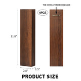 Wood Wall Planter 4 Pack Wall Decor for Artificial Flower Plants Wooden Plants Holders Wall Plant Pocket Vase Hanging for Living Room Bedroom Dining Rmeosye