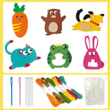 LURVUO DIY Doll Sewing Toys, Animal Sewing Kit for Kids Beginner Arts & Crafts Felt Sewing Craft Kits Educational Toys Sewing Kit for Kids Boys Girls Childrens DIY Crafting and Sewing LURVUO