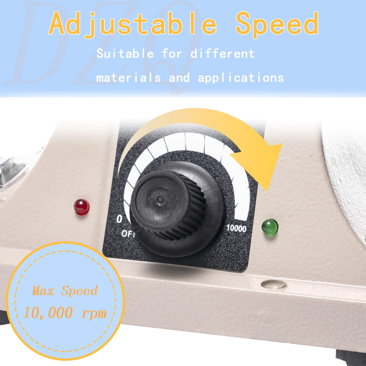 DZQ Mini Table Saw Jewelry Making Polisher w/Flex Shaft Multifunctional Bench Grinder Sander Buffing Machine Woodworking Tool 69Pcs Accs 10,000Rpm 750W DZQ