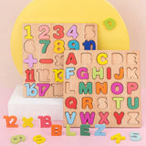 Wooden Puzzles for Toddlers, 3pack Alphabet Shape Puzzles for Kids 3 Wooden Montessori Toddler Puzzles Wooden Alphabet Number Shape Puzzles for Kids 3 Years Old Boys & Girls Winbar