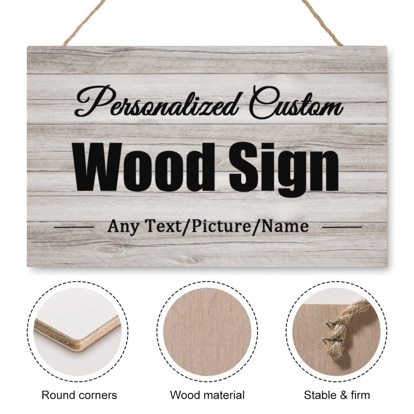 Custom Rustic Wood Sign Personalized Wooden Hang Wall Art Home Decor for Outdoor Family Name Wedding Anniversary Welcome Sign Housewarming Gifts 9.8"X15.7"(25x40cm) - WoodArtSupply