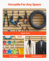 VEVOR Slat Wall Paneling, 4 x 4ft, MDF Garage Slatwall with Modular Design, Natural Slat Wall Easy-to-Install Adjustable Slatwall Panel with Coupling Structure & DIY Cutting, Fit for Storage & Display VEVOR