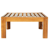 YSWH 5-Piece Patio Acacia Wood Outdoor Sectional Furniture Conversation Sets with Slatted Tabletop Tea Table and X-Back Wood Frame, Removable Cushions YSWH