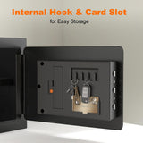 STEELIST 0.8 Cubic Fireproof Waterproof Safe, Security Digital Box with Removable Shelf, Cash Box for Home, Fireproof Safe for Documents, Jewelry, Gun, Valuables, Safety Box, Black STEELIST