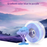 IEMAI PETG Filament 1.75mm, High-Speed 3D Printer Filament for 30-600mm/s Fast Printing, Color Change Blue to Purple Gradient Filament, Translucent PETG Filament 1kg(2.2lbs) Spool IEMAI