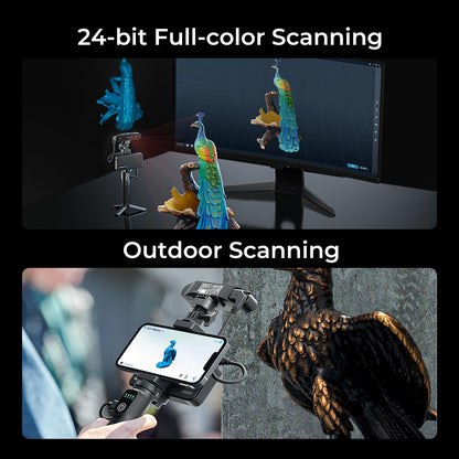 Creality 3D Scanner CR-Scan Ferret Pro for 3D Printing, Upgrade Handheld Scanner with Wireless Scanning Anti-Shake Tracking, Fast Full-Color Scan, 0.1mm Accuracy for iOS/Android Phone PC Win  - WoodArtSupply