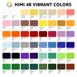 HIMI Gouache Paint Set, 48 Colors x 0.4oz, Twin Cup Jelly Design, bouns 3 Brushes & a Palette, Non-Toxic, Opaque Guache Paint for Canvas and Watercolor Paper - Perfect for Beginners, Students, Artists ABEIER