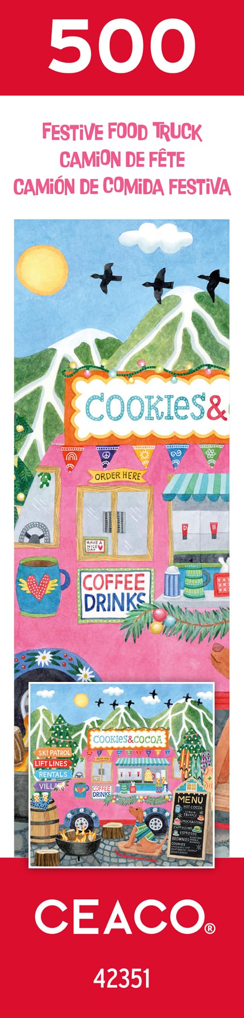 Ceaco - Food Trucks - Festive Food Truck II - 500 Piece Jigsaw Puzzle Ceaco