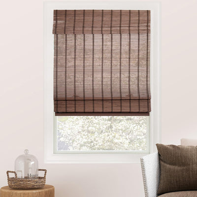 Chicology Cordless Bamboo Roman Blinds - 36" x 64" in Bear для Stylish Window Treatment