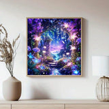 Waterfall Landscape Diamond Painting Kits for Adults, Luminous Flower 5D Diamond Art Kits for Adults Beginner, DIY Full Round Drill Gem Crystal Art Forest Scenery for Home Decor 12x12Inch wavaiov