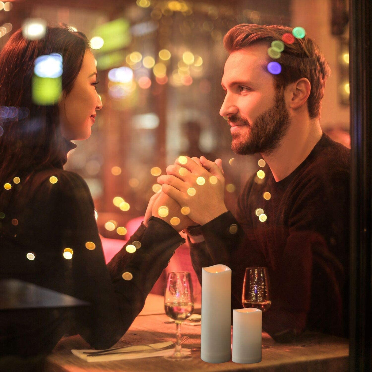 Aignis Flameless LED Candles Battery Operated with 10-Key Remote and Timer, Outdoor Indoor Waterproof for Home/Birthday/Wedding/Holiday Décor, Exquisite Set of 12 (D 2.2'' x H 4''/5''/6''/7'') Aignis