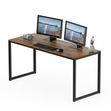 SHW Mission 55-Inch Home Office Computer Desk, Walnut SHW