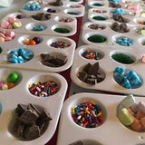 24 Pieces White Paint Plastic Palettes 6 Well Rectangular Watercolor Oil Palette Painting Tray Artist Craft Palettes Mooerca