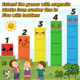 48PCS Magnetic Blocks for Toddlers Toys, Large Magnetic Cube Toys for Sensory STEM Education Preschool Magnet Toys for 3 4 5 6 Year Old Boys and Girls, Compatile with Mine Magnet World Toylogy