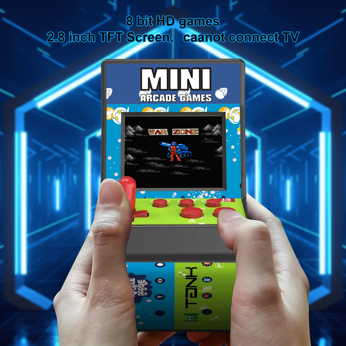 E-MODS GAMING Mini Arcade Games 2.8'' Large Screen Preloaded 200 Classic Mini Handheld Arcade Game Machine for Kids,AA Battery E-MODS GAMING