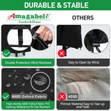 AMAGABELI GARDEN & HOME 8ft Firewood Log Rack Cover Weatherproof Outdoor Heavy Duty Waterproof 600D Oxford Fabric Fireplace Logs Holder Covering Fire Wood Storage Covers Black AMAGABELI GARDEN & HOME