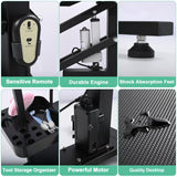 CIRONBOW 24" Electric Rotating Dog Grooming Table, Fast Lift Heavy Duty Dog Grooming Table Swivel 360° for Small Dogs with Anti Skid Tabletop, Grooming Set, Remote,Tool Organizer and Arms, Black CIRONBOW