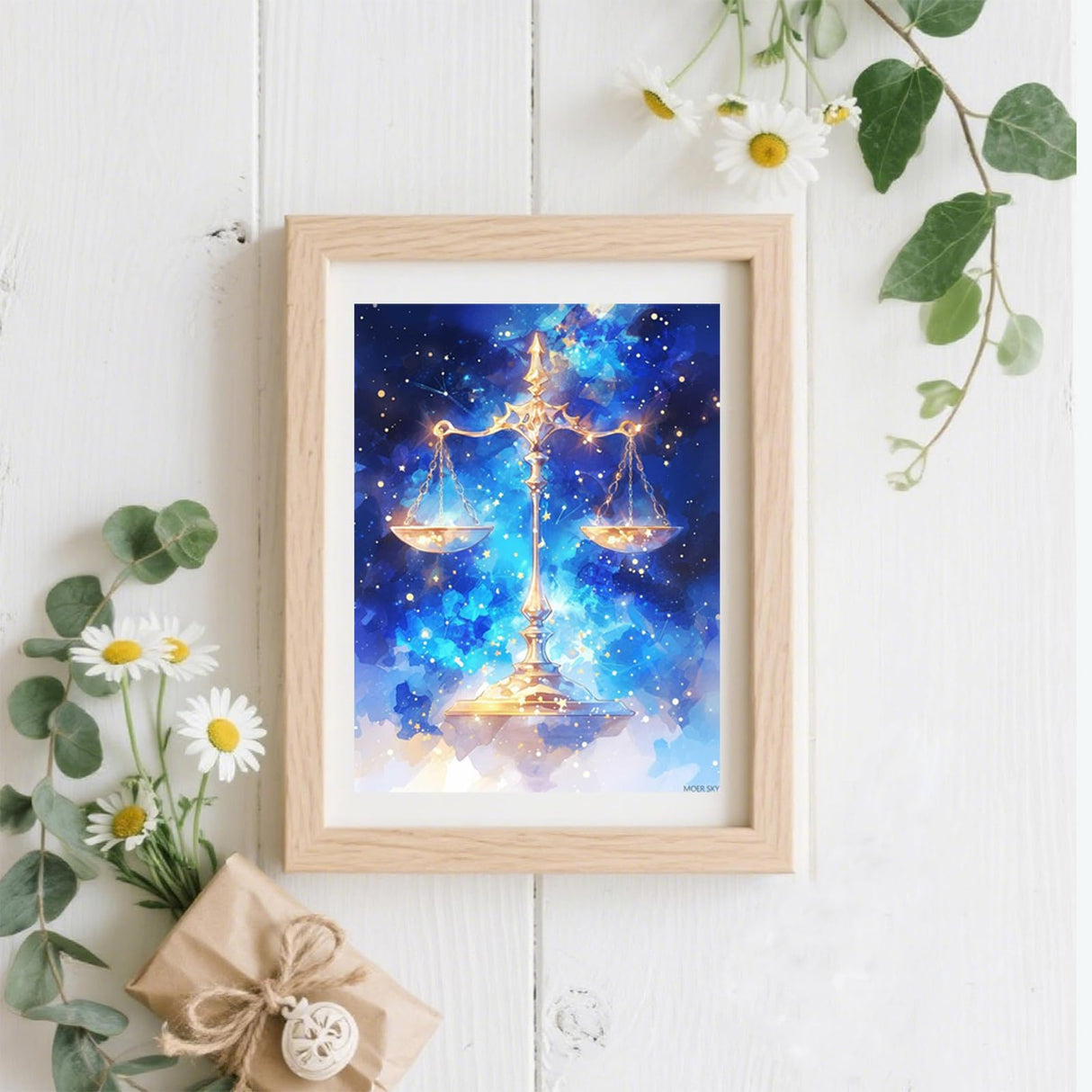 MOER SKY Libra Constellation Diamond Painting Kits for Adults, DIY 5D Constellations Diamond Art Full Drill for Adult, Round Diamond Kits for Home Wall Decor 12x16 Inch MOER SKY