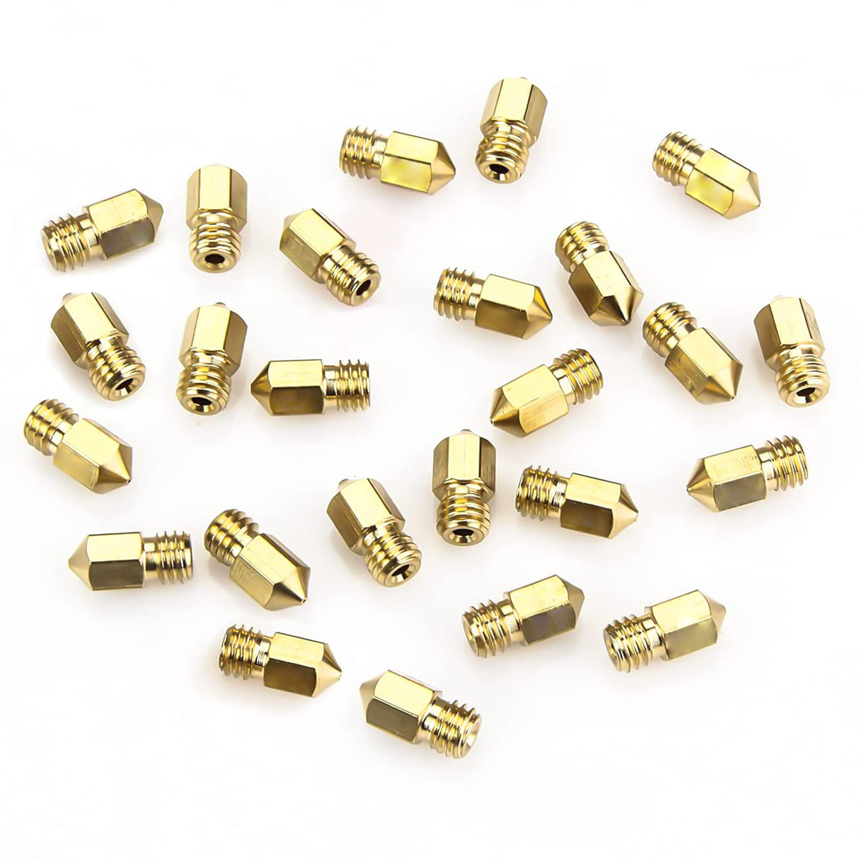 0.4MM MK8 Ender 3 Nozzles 25 pcs 3D Printer Brass Nozzles Extruder for Makerbot Creality CR-10 with 5 Needles and Metal Storage Box (0.4mm) Meafeng