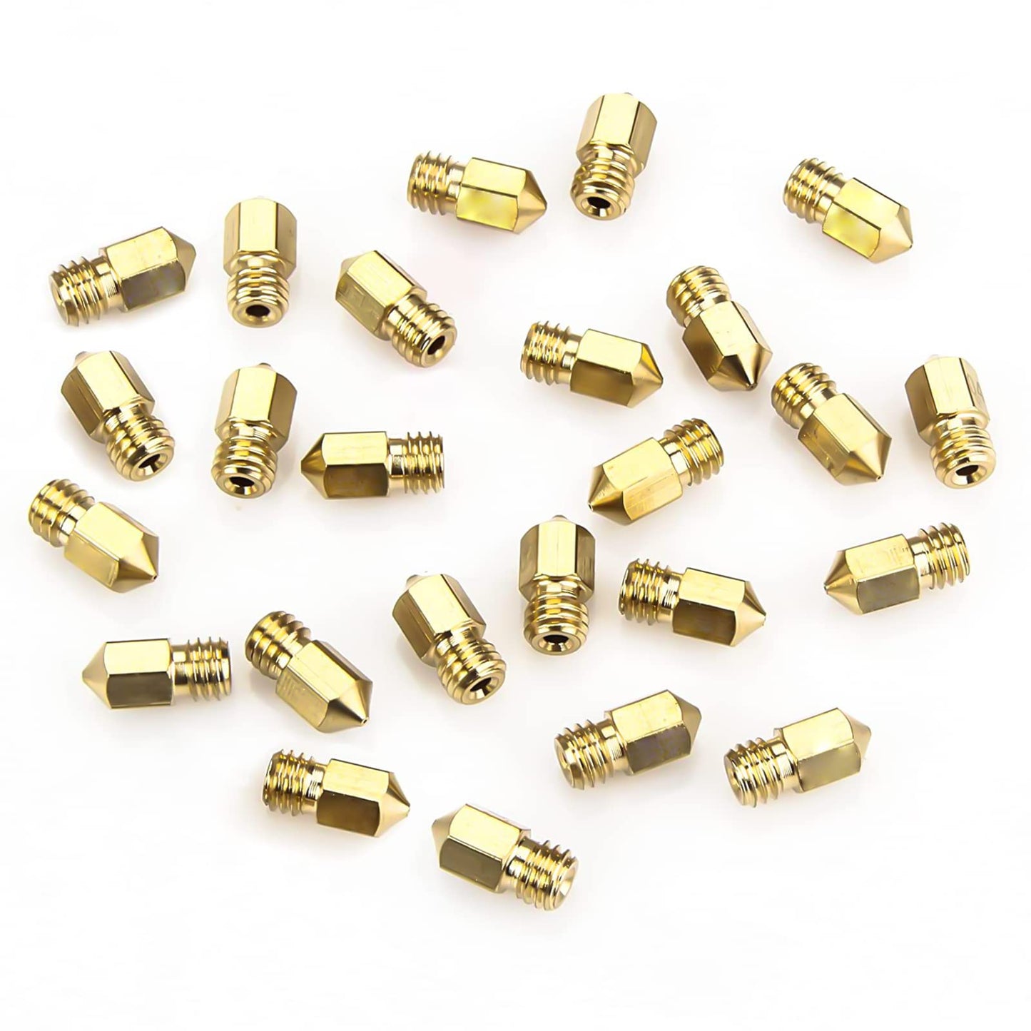 0.4MM MK8 Ender 3 Nozzles 25 pcs 3D Printer Brass Nozzles Extruder for Makerbot Creality CR-10 with 5 Needles and Metal Storage Box (0.4mm) - WoodArtSupply