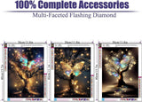 WUDWL Diamond Painting Kits for Adults - 3 Pack Butterfly Tree 5D Diamond Art Kits Full Drill Diamond Dots Paintings with Diamonds Gem Art and Crafts Home Decor 12x16inch ﻿ WUDWL