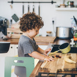 WOOD CITY Kitchen Step Stool - Safe Montessori Standing Tower for Kids with Safety Rail, Height Adjustable Toddler Ideal Helper for Learning New Skills, Anti-Slip Protection for Bathroom - Green… WOOD CITY