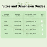 COLAMY 12 Inch Wood Platform Bed Frame，Sturdy Full Size Bed Frame with Wood Slat Support, No Box Spring Needed, Easy Assembly, Rustic Pine COLAMY