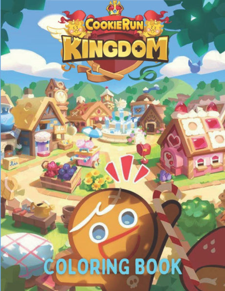 Cookie Run Kingdom Coloring Book: Amazing Illustrations For Kids Children, Teen, Adults To Color And Stimulate Creativity, Great Gift For All Cookie Run Kingdom Lovers Majosta