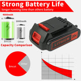Bmcot Replace Battery for Black and Decker 20V Max 4.0Ah, LBXR20 Battery Replacement Battery LB20 LBX20 LBX4020 Extended Run Time Cordless Power Tools - 2packs Bmcot