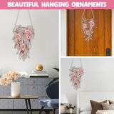 NAIMOER DIY Hanging Diamond Art Kits for Adults, Pink Dream Catcher Diamond Painting Kits, Special Shaped Rhinestone, Acrylic 5D Gem Art Craft Window Pendants Home Garden Wall Hanging Ornament Kits NAIMOER