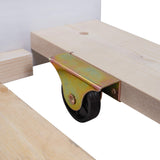 SOFTSEA Wooden Bunk Bed Full Over Full with Trundle for 3, Divided Into Two Separate Full Beds, White SOFTSEA