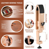BUTUZE Leather Working Kit, Boxed Leather Tooling Kit, Leather Crafting Tool Kit, Cutting, Punching, Carving, Heavy Duty Leather Sewing Kit Professional Leather Working Tools and Supplies BUTUZE